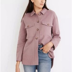 Madewell waffleback Branner purple shacket size small